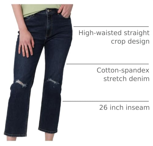 Wrangler Women's High-Rise Rodeo Straight Leg Crop Jean Salt Spray0 - image 4