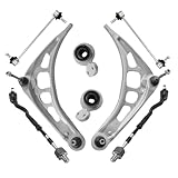 Heyhap 8pcs Front Suspension Kit, Lower Control Arm Assembly Tie Rods Bushing Replacement for BMW E46 318i 320i 323Ci 323i 325Ci 325i 328Ci 328i 330Ci 330i Z4