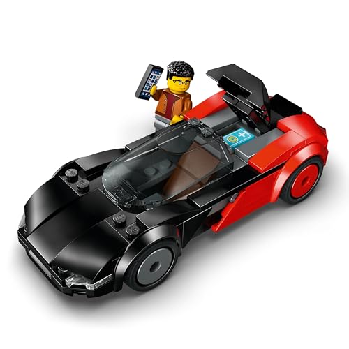 Image of LEGO City EV Supercar Building Kit - Small Sports Car Toy with Driver Minifigure for Kids - 60486