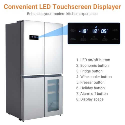 KOKEBREN 21 Cu.Ft 3-in-1 French Door Refrigerator