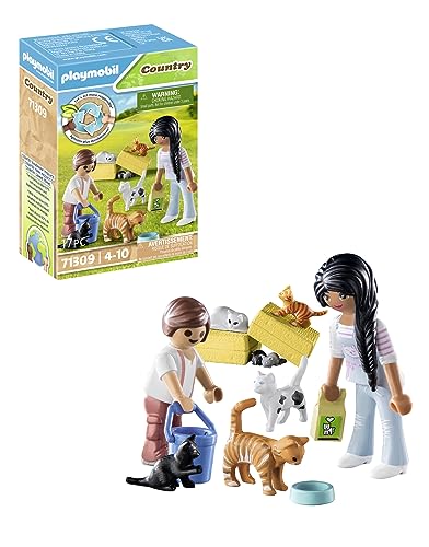 Famille De Chats Avec Femme Et Enfant Playmobil La Boîte - vue 9