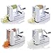 Spiralizer Ultimate 10 Strongest-and-Heaviest Duty Vegetable Slicer Best Veggie Pasta Spaghetti Maker for Keto/Paleo/Gluten-Free, With Extra Blade Caddy & 4 Recipe Ebook White