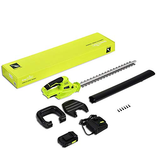 Cordless Hedge Trimmer, 1400RPM Powerful Electric Hedge Trimmer Cordless with 22” Dual-Action Blade, 0.55