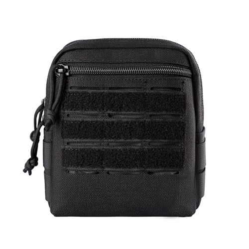 Dotacty Bolsas tácticas para cinturón con clip MOLLE giratorio para teléfono, equipo EDC, bolsa de transporte para herramientas pequeñas, bolsa de transporte para policía, policía, seguridad, patrulla