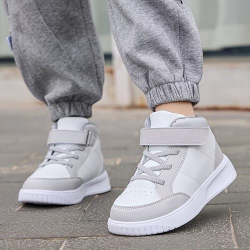 Image of Kids Sneakers Boys Running Shoes Girls High Top Casual Lightweight Classic Adjustable Strap Sneakers