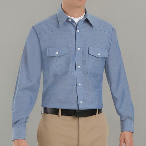 Red Kap Men's Deluxe Western Long Sleeve Style Shirt4