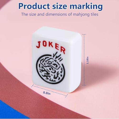 Juego de fichas American Mahjong con 166 piezas blancas miniatura 3