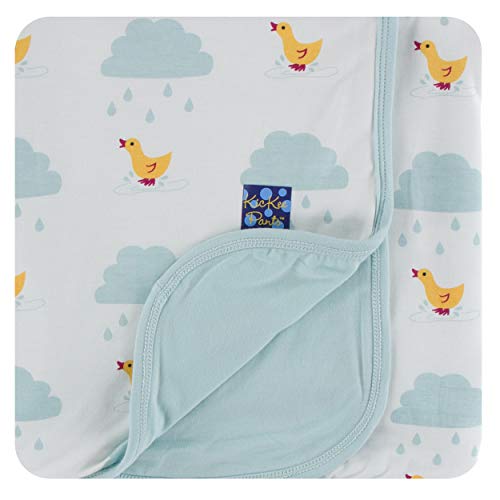 KicKee Pants Bamboo Print Stroller Blanket (Natural Puddle Duck - One Size)