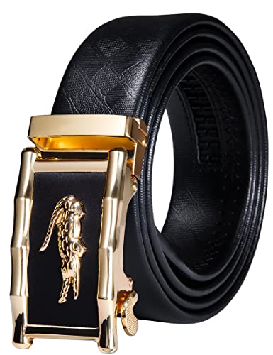 Barry.Wang Ratchet Belt for Men Buckle V-Neck Set 1 3/8" Business Dress Vest Waistcoat2