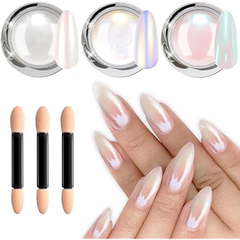 Pearl Chrome Nail Powder BISHENGYF Set Cover