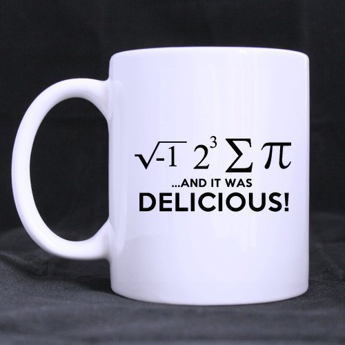 best selling funny gift-Humor Mathematics Math Teacher I Ate Sum Pi and It Was Delicious Theme Coffee Mug or Tea Cup