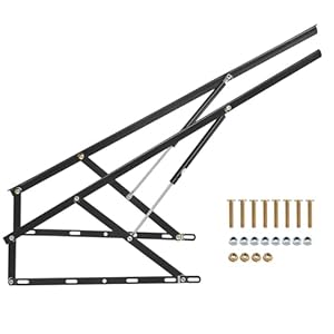 VEVOR Bedlift, 159 x 180 cm compatibele bedmaat 150 lbs draagkracht, doe-het-zelf wandbed mechanische hardwarekit verticaal luxe, pneumatische hendel zwaar bedondersteuning, opvouwbaar wandbed voor