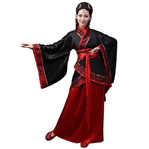 kewing Chino Tradicional Hanfu Vestido - Mujer Danza Clásica Etapa de Rendimiento Hada Falda Traje de Tang Disfraz