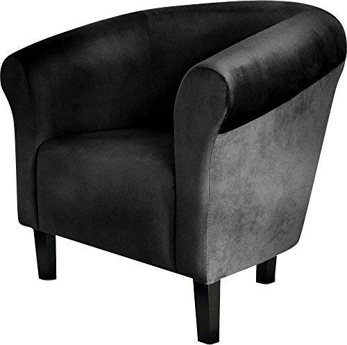 Fortisline Fauteuil Crapaud Monaco Velvet en Velours Gris sièges pour Salon Bistro caféW364_24