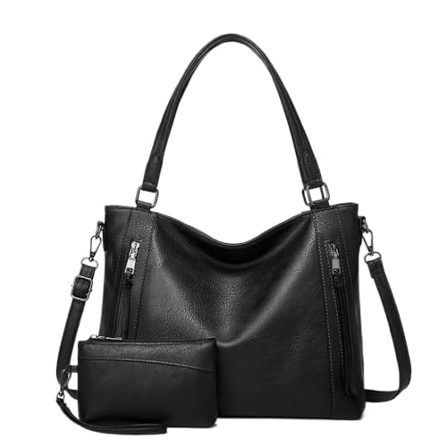 Bolsa feminina retrô em couro PU, modelo carteira pequena e moderna, com grande capacidade.(Y199-Preto)