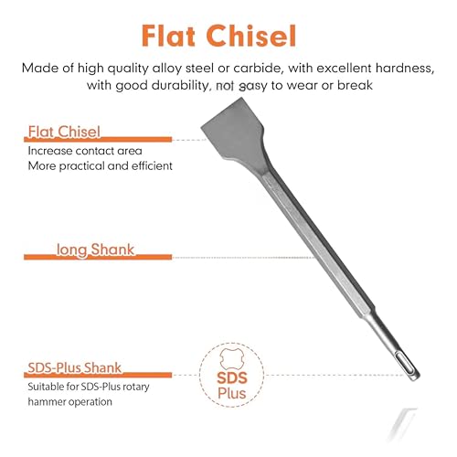 Image of Inditrust 1pc 14x250x50 mm rotary hammer Flat bit (14x350x40mm)