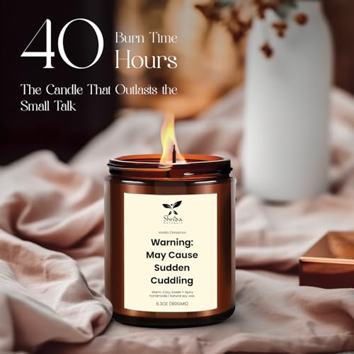 Image of Vanilla Cinnamon Soy Candle 100% Natural Soy Wax Jar Candle, Essential Oil Scented Aromatherapy, 180g, 40+ Hour Clean Burn, Warm Home Fragrance, Premium Gift for Bedroom & Living Room