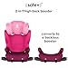 Diono Cambria 2 XL, Dual Latch Connectors, 2-in-1 Belt Positioning Booster Seat, High-Back to Backless Booster, Space and Room to Grow, 7 Headrest Positions, 8 Years 1 Booster Seat, Pink