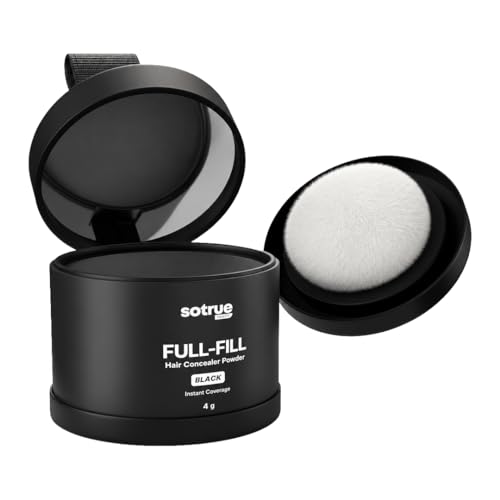 Sotrue Full-Fill Hair Concealer Powder | Covers Grey Roots & Bald Spots Instantly | Highly Pigmented, Fuller & Denser Look | Long-Lasting | Matte Fini
