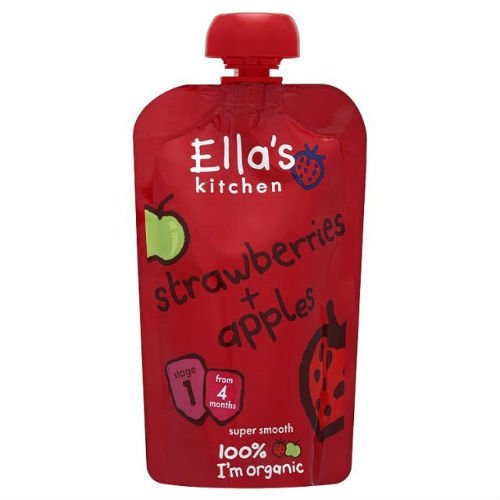 Ella's KitchenOrganic Strawberries & Apples Stage Baby Food 1 120g