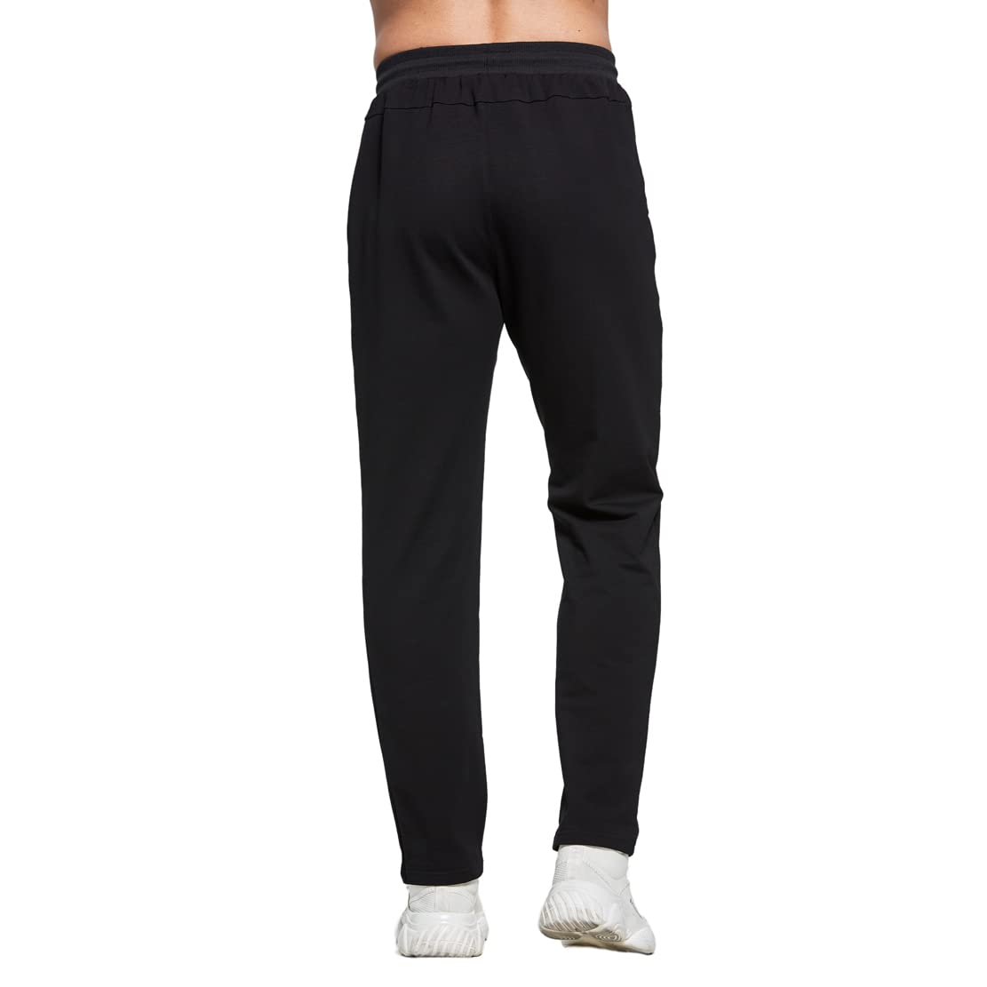 ZOXOZ Pantaloni Sportivi Uomo Cotone con Tasche Zip Elastico in Vita con Coulisse