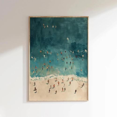 Peinture sur toile d'océan minimaliste pour transformer votre chambre en havre d'été