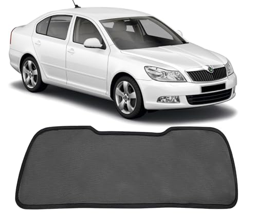 Image of Autofact Dicky Curtain for Laura | Custom Fit Rear Windshield Sunshade | Foldable Mesh | Privacy & Cooling Car Accessory | Car Rear Sun Shade Heat Reduction UV Block Easy Install Durable Black Mesh