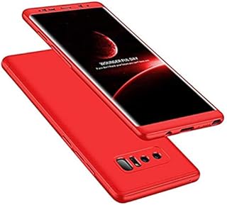 ISADENSER for Samsung Galaxy Note 8 Case Ultra Slim 2 in 1 Shockproof 360°Full Body Front Back Hard PC Plastic Anti-Scratch Cover Compatible with Samsung Galaxy Note 8,2IN1 PC - Red