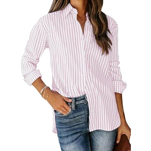 siliteelon Cotton Striped Dress Shirt Cover