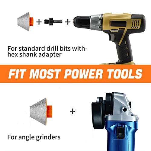 Xdovet Diamond Beveling Chamfer Bits 3-1/4" 82Mm Diamond Countersink Drill Bits For Enlarging Trimming Shaping Existing Holes Of Granite Marble Porcelain Tiles Size Of 27Mm To 82Mm With 5/8"-11 Thread #TOP5