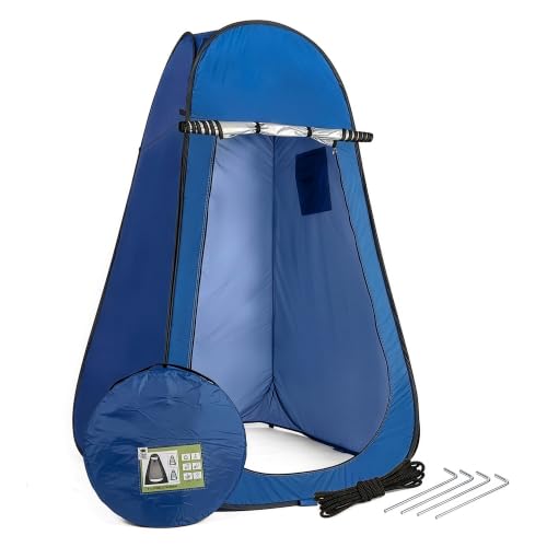 Tienda Ducha Cambiador Camping 120x190cm | Vestidor Portatil, Desplegable Tipo Pop Up, Privacidad Baño WC, Resistente al Agua, Protección UV, Playa, Camper, Jardin, Pesca