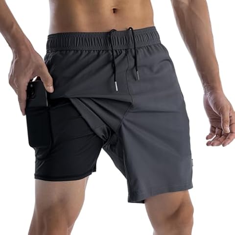 NianEr Mens 7 Inch Compression Shorts Cover