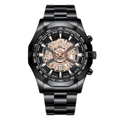 Montre de poignet mode étanche RORIOS montre automatique en acier mécanique
