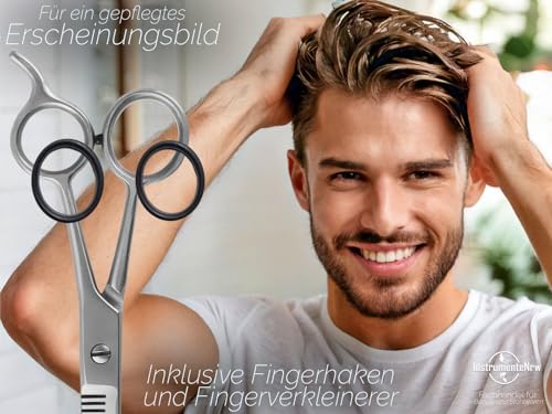 Premium Effilierschere - Modellierschere - Friseurschere - Haarschere - Ausdünnzahnung mit praktischem Aufbewahrungs-Etui (Nr. 2 = 6 Zoll Ausdünnzahnung 2-seitig)