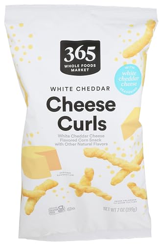 365 by Whole Foods Market, White Cheddar Cheese Curls, 7 Ounce
