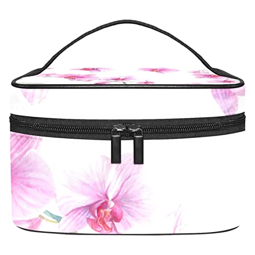 Trousse de maquillage orchidée et grand sac de voyage toilette pour femmes