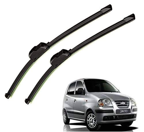 Image of Auto Hub Car Wiper Blades Compatibility With Hyundai Santro Old - Set of 2 Pcs (D-20,P-16)