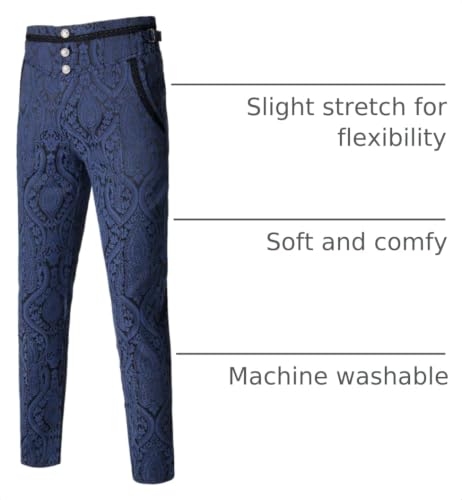 Image of VATPAVE Mens Gothic Pants Cosplay Costume Trousers Steampunk Victorian Pants