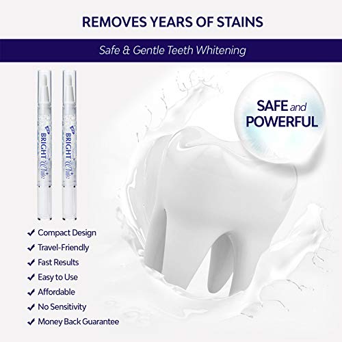 AsaVea Teeth Whitening Pen, 2 pens, More Than 20 Uses, Effective, Painless, No Sensitivity, Travel Friendly, Easy to Use, Beautiful White Smile, Natural Mint Flavor