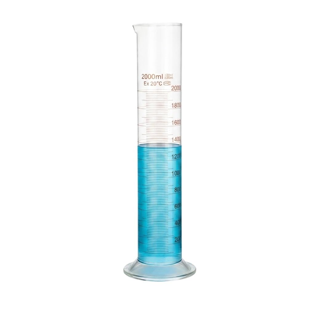 Graduierter Messzylinder aus Borosilikatglas Labormessrohr-2000mL