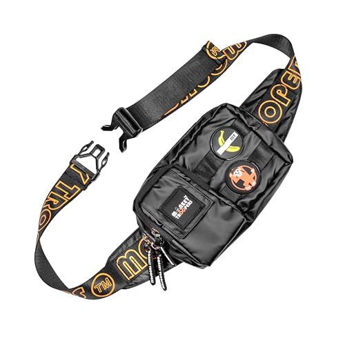 Image of Monkey Troopers Webby Waist Bag, Crossbody, Chest Bag for Men Women Girls Boys, Lightweight, Durable, Travel, Hikking, Casual, Dailyuse, Water Resistant (Black)