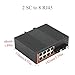 E26IBDTMYE 1PCS Industrial Gigabit Transceiver 10/100/1000Mbps Single Mode 20KM 2 Fiber SC A+B End to 2/4/8 RJ45 Ports(2 SC to 8 RJ45)