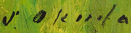 Amazon.co.jp: 阿蘇 風景画 絵画 熊本 油絵 奥田省一 「阿蘇盛夏」 額