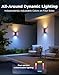 Govee Outdoor UpDown Wall Light, 2 Pack, 1200LM RGBICWW Smart Porch Lights Outdoor with 64 Scene Modes, IP66 Waterproof Wall Sconce for Outdoor Decor, Works with Alexa, Google Assistant and Matter