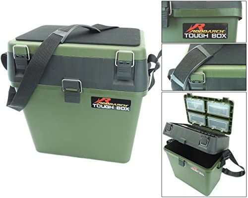 Roddarch Seat Box & Fishing Tackle Box with Padded Strap & Seat Pad. Sea Boat or Coarse - Image 7