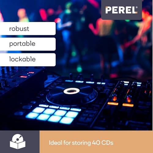 Perel Box para 40 CD de 280x268x160 mm con cerradura 3