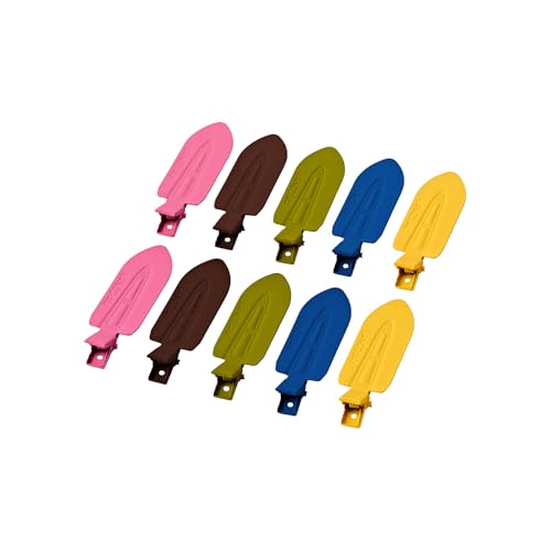 Éclat Creaseless Hair Clips – Secure No Crease Styling Clips, All Hair Types, Anti-Slip Lightweight Strong Grip, Comfortable & Stylish (10 Pack, Multicolor Matte)