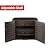 Rubbermaid Decorative Outdoor Storage Cabinet (123 Gal), Weather Resistant, Brown, Organization for Home/Backyard/Pool Chemicals/Toys/Garden Tools/Porch/Patio Cushions