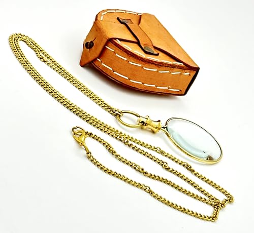 Pocket Monocle Magnifying Monocle Pocket Magnifying Glass - Steampunk Retro Gift - Pocket Monocle Costume - Pocket Magnifiers Handmade (with Leather Box)