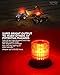 LUMENIX 60 LED Mini Beacon Strobe Lights Forklift Rooftop Rotating Warning Flashing Light Magnetic/Screw Mount for POV Emergency Vehicle Fire Trucks UTV ATV Tractors Firefighter Ambulance - Red